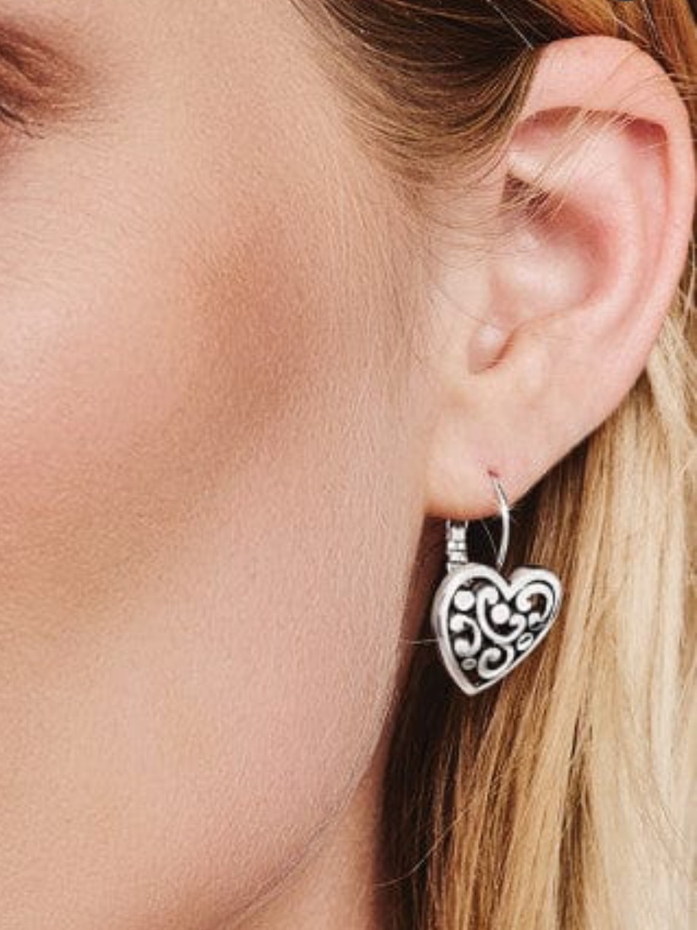 Brighton Contempo Heart Leverback Earrings New with out tags - Picture 7 of 8